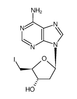 2',5'-dideoxy-5'-iodoadenosine Structure