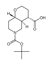 Rel-(4S,4aS,8aS)-6-(tert-butoxycarbonyl)octahydro-2H-pyrano[3,2-c]pyridine-4-carboxylic acid Structure