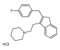 1-[2-[2-[(4-fluorophenyl)methyl]-3H-inden-1-yl]ethyl]piperidine,hydrochloride结构式