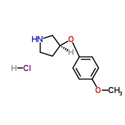 (3S)-3-(4-Methoxyphenoxy)pyrrolidine hydrochloride (1:1)结构式