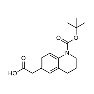 2-(1-(Tert-butoxycarbonyl)-1,2,3,4-tetrahydroquinolin-6-yl)acetic acid structure