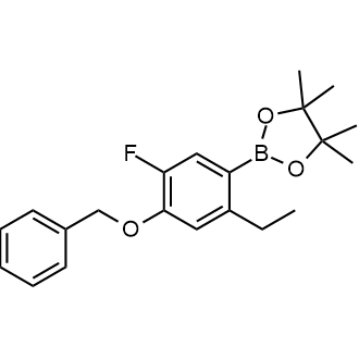 2-(4-(Benzyloxy)-2-ethyl-5-fluorophenyl)-4,4,5,5-tetramethyl-1,3,2-dioxaborolane picture