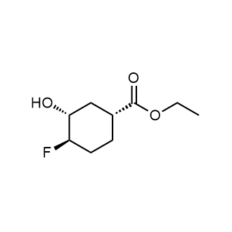 (1R,3R,4R)-4-氟-3-羟基环己烷-1-羧酸乙酯结构式