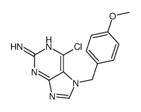 6-chloro-7-[(4-methoxyphenyl)methyl]purin-2-amine结构式