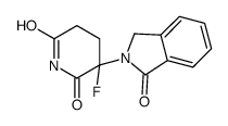 3-fluoro-3-(3-oxo-1H-isoindol-2-yl)piperidine-2,6-dione Structure