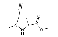 3H-Pyrazole-3-carboxylicacid,5-ethynyl-4,5-dihydro-3-methyl-,methylester,(3R,5R)-rel-(9CI) structure