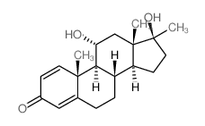 Androsta-1,4-dien-3-one,11,17-dihydroxy-17-methyl-, (11a,17b)- structure