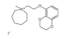 1-(2-(1,4-Benzodioxan-5-yloxy)ethyl)-1-methylhexahydro-1H-azepinium io dide结构式