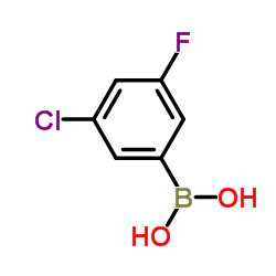 3-氯-5-氟苯硼酸结构式