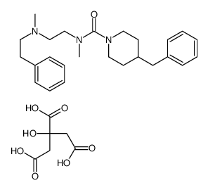 4-benzyl-N-methyl-N-[2-[methyl(2-phenylethyl)amino]ethyl]piperidine-1-carboxamide,2-hydroxypropane-1,2,3-tricarboxylic acid结构式