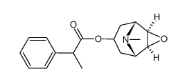 2-phenyl-propionic acid 9-methyl-(1rN,2tH,4tH,5cN)-3-oxa-9-aza-tricyclo[3.3.1.02,4]non-7t-yl ester结构式