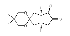 (-)-(3'aS,4'R,6'aR)-[4'-chloro-1',6'a,6',3'a-tetrahydro-5,5-dimethylspiro[1,3-dioxane-2,2'(1'H)-pentalen]]-5'-one结构式