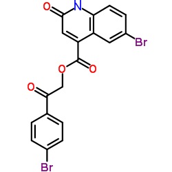 2-(4-Bromophenyl)-2-oxoethyl 6-bromo-2-oxo-1,2-dihydro-4-quinolinecarboxylate图片