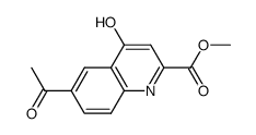 6-Acetyl-4-hydroxy-quinoline-2-carboxylic acid Methyl ester结构式