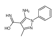 5-amino-3-methyl-1-phenylpyrazole-4-carboxamide structure