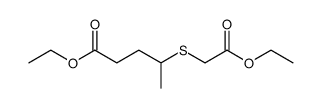 4-[(2-Ethoxy-2-oxoethyl)thio]pentanoic acid ethyl ester structure