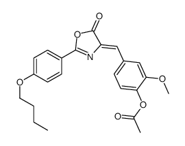 [4-[[2-(4-butoxyphenyl)-5-oxo-1,3-oxazol-4-ylidene]methyl]-2-methoxyphenyl] acetate结构式