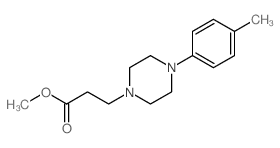 1-Piperazinepropanoicacid, 4-(4-methylphenyl)-, methyl ester结构式