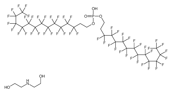 bis(2-hydroxyethyl)ammonium bis[3,3,4,4,5,5,6,6,7,7,8,8,9,9,10,10,11,11,12,12,13,13,14,14,14-pentacosafluorotetradecyl] phosphate Structure