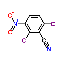 2,6-二氯-3-硝基苯甲腈结构式