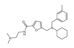 5-[[cyclohexyl-[(3-methylphenyl)methyl]amino]methyl]-N-[2-(dimethylamino)ethyl]furan-2-carboxamide结构式