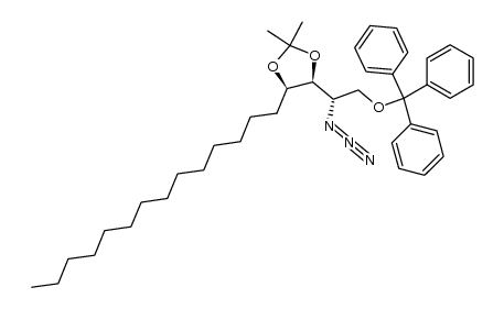 2-azido-3,4-O-isopropylidene-1-O-triphenylmethyl-D-arabino-octadecane-1,3,4-triol结构式