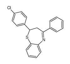 2-(4-chlorophenyl)-4-phenyl-2,3-dihydro-1,5-benzothiazepine结构式