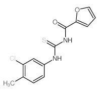 N-[(3-chloro-4-methyl-phenyl)thiocarbamoyl]furan-2-carboxamide structure