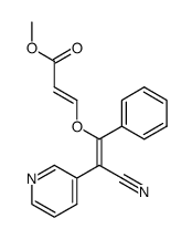 (E)-3-((E)-2-Cyano-1-phenyl-2-pyridin-3-yl-vinyloxy)-acrylic acid methyl ester结构式