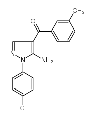 (5-amino-1-(4-chlorophenyl)-1h-pyrazol-4-yl)(m-tolyl)methanone structure