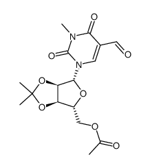 O5'-acetyl-5-formyl-O2',O3'-isopropylidene-3-methyl-uridine Structure