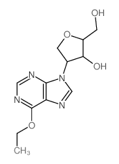 D-Arabinitol,1,4-anhydro-2-deoxy-2-(6-ethoxy-9H-purin-9-yl)- (9CI) picture