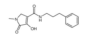 4-hydroxy-1-methyl-5-oxo-N-(3-phenylpropyl)-2,5-dihydro-1H-pyrrole-3-carboxamide Structure