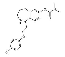 dimethylcarbamic acid 1-[2-(4-chlorophenoxy)ethyl]-2,3,4,5-tetrahydro-1H-benzo[c]azepin-7-yl ester Structure