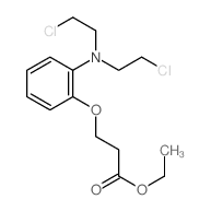 Propanoic acid,3-[2-[bis(2-chloroethyl)amino]phenoxy]-, ethyl ester结构式