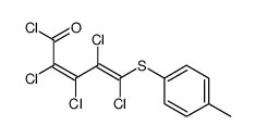 (2Z)-2,3,4,5-tetrachloro-5-(p-tolylthio)penta-2,4-dienoyl chloride Structure