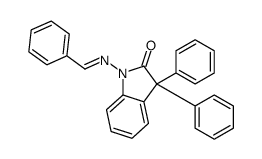 1-(benzylideneamino)-3,3-diphenylindol-2-one结构式