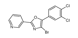 4-bromo-5-(3,4-dichlorophenyl)-2-pyridin-3-yl-1,3-oxazole结构式