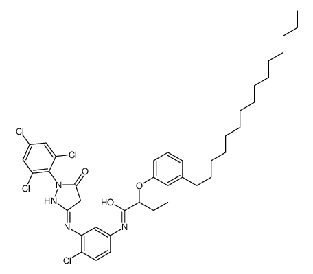 N-[4-chloro-3-[[4,5-dihydro-5-oxo-1-(2,4,6-trichlorophenyl)-1H-pyrazol-3-yl]amino]phenyl]-2-(3-pentadecylphenoxy)butyramide Structure