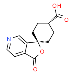 TRANS-1'-OXO-SPIRO[CYCLOHEXANE-1,3'(1'H)-FURO[3,4-C]PYRIDINE]-4-CARBOXYLIC ACID HYDROCHLORIDE结构式