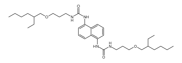 N,N''-naphthalene-1,5-diylbis[N'-[3-[(2-ethylhexyl)oxy]propyl]urea] structure