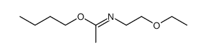 Butyl-N-β-Ethoxyethylacetimidate结构式