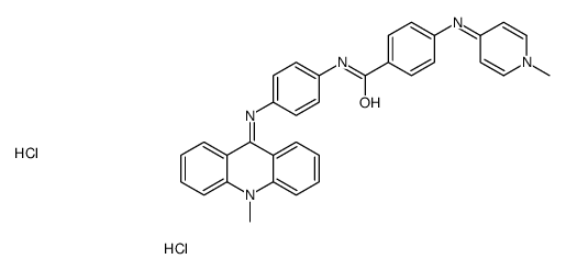 N-[4-[(10-methylacridin-10-ium-9-yl)amino]phenyl]-4-[(1-methylpyridin-1-ium-4-yl)amino]benzamide,dichloride结构式