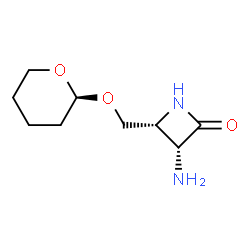 2-Azetidinone,3-amino-4-[[(tetrahydro-2H-pyran-2-yl)oxy]methyl]-,[3alpha,4alpha(S*)]-(9CI) Structure