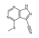 4-methylsulfanyl-2H-pyrazolo[3,4-d]pyrimidine-3-carbonitrile Structure