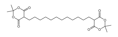 5,5'-(dodecane-1,12-diyl)bis(2,2-dimethyl-1,3-dioxane-4,6-dione) Structure