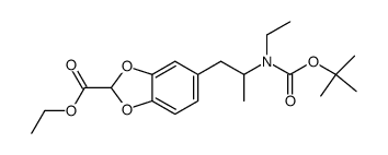 5-[2-(tert-butoxycarbonyl-ethyl-amino)-propyl]-benzo[1,3]dioxole-2-carboxylic acid ethyl ester结构式