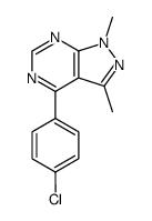 1,3-dimethyl-4-(p-chlorophenyl)pyrazolo(3,4-d)pyrimidine Structure