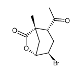 (1S,2R,4R,5R)-2-acetyl-4-bromo-1-methyl-6-oxabicyclo[3.2.1]octan-7-one Structure