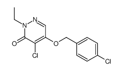 4-chloro-5-[(4-chlorophenyl)methoxy]-2-ethylpyridazin-3-one Structure